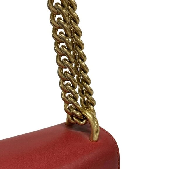 Auth GUCCI Padlock GG Small 409487 Beige Red Multi PVC Leather Shoulder Bag - Picture 9 of 16